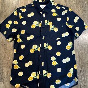 Goodfellow & Co Navy Lemon Pattern Shirt